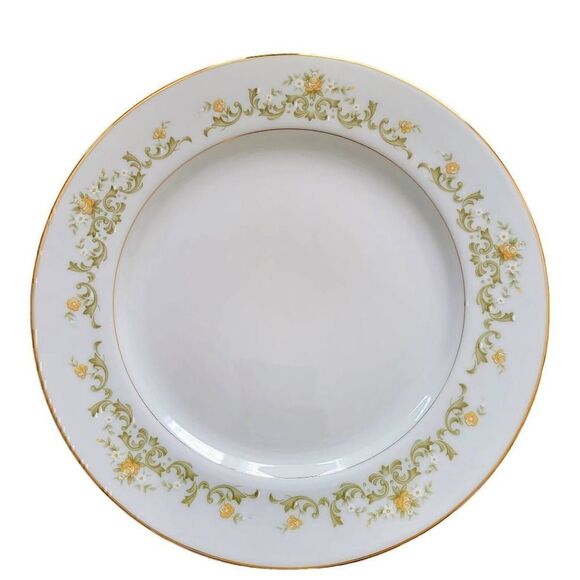 Towne House Cotillion Golden Regal Pattern Plate Yellow Flower Gold Trim Platter - Picture 9 of 9